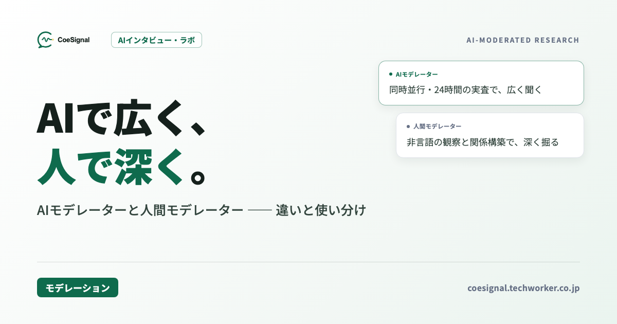 AIモデレーターとは｜人間モデレーターとの違いと使い分け